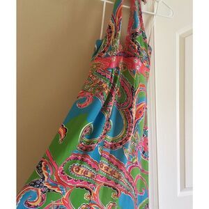 Lilly Pulitzer Silk Halter Maxi Dress